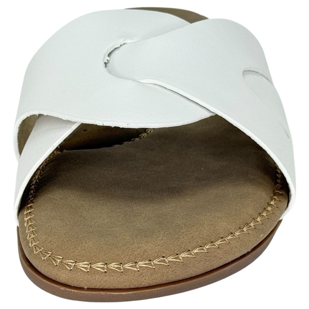 Cliffs by White Mountain Fortunate White Womens Slide Sandals Size 11M - Picture 6 of 12